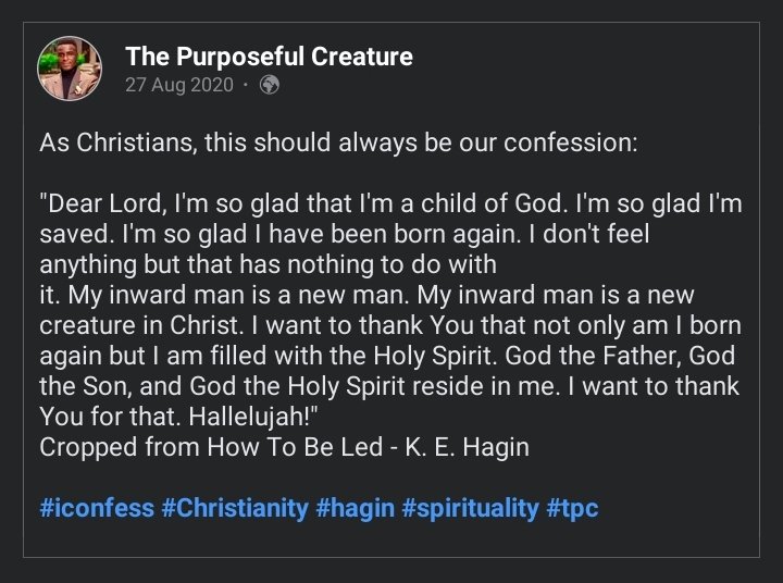 TpcGospel's tweet photo. #confess #Christianity #Spirituality #tpcgospel #Throwback #Hagins https://t.co/6Vr4Gb5Xkp