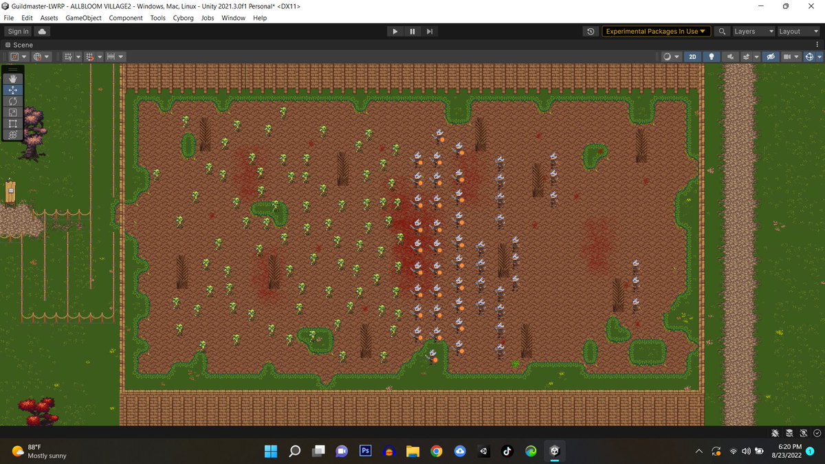 guildmaster2017's tweet photo. Another sample of the battles you will be in the middle of! Archers, mystics, swordsmen all fighting together! This is the arena, but battles like this can happen anywhere in the open world as well, be ready! #games #screenshotsaturday #indiedev #unity2d #RPG #gamedev https://t.co/icrQ9QaYsq