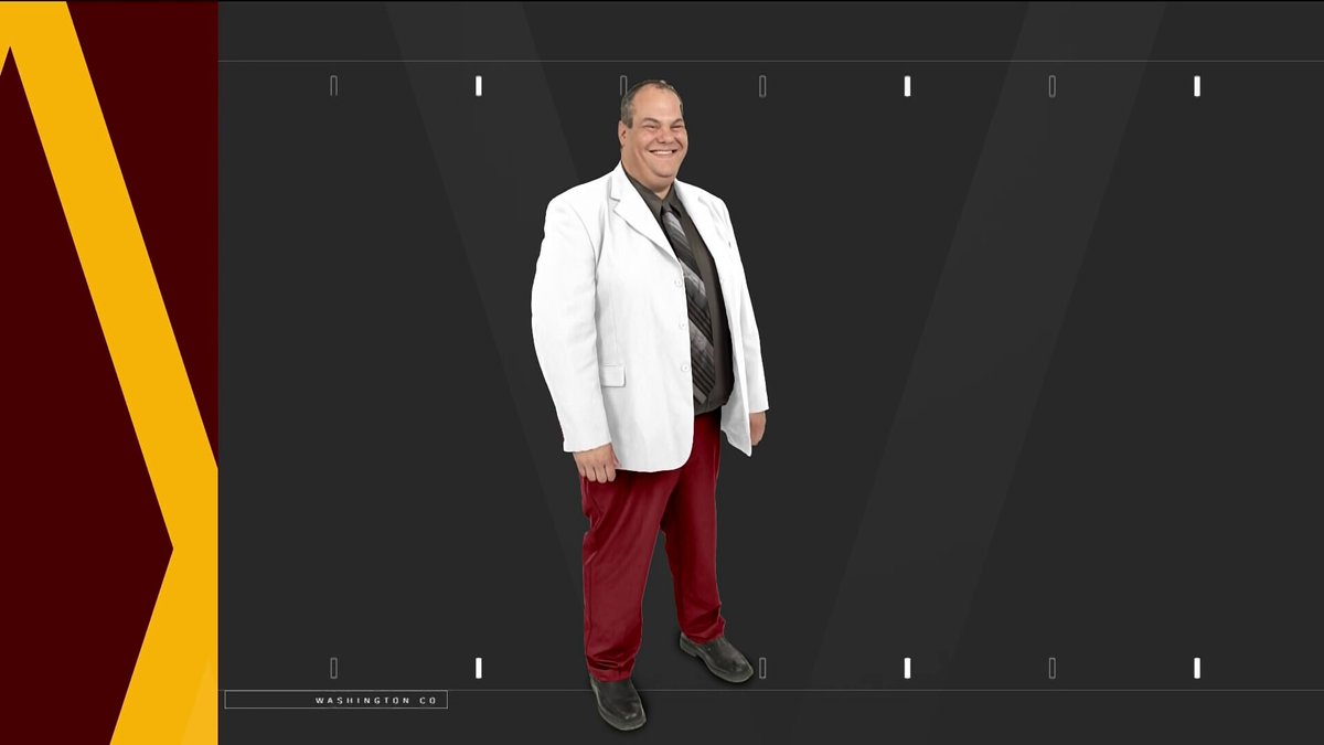 NBCSCommanders's tweet photo. @Mitch_Tischler Which Mitch attire would YOU like the big man to don? RT for full burgundy suit, ❤️ for burgundy pants https://t.co/WZZiYRrPs1