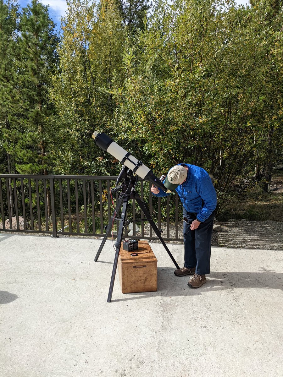 Hole in the clouds! Time to check out what the sun is doing today.