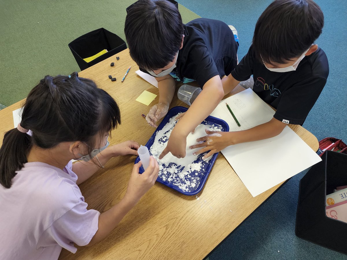 We made huge mess in class! My students learnt about making observations and found out some properties of the substances used to make oobleck. They are so excited about our new unit of inquiry! #CAinspires #funwithscience #pyp
