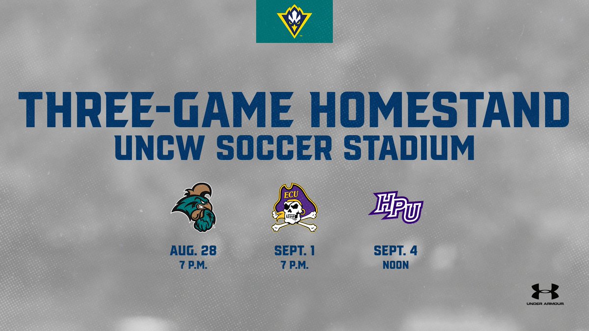 A three-game homestand starts tomorrow night with the home opener vs. Coastal Carolina. Can’t wait to see you at UNCW Soccer Stadium!

🎟 | UNCWSports.com/BuyTickets

#HawkYeah #UNCW