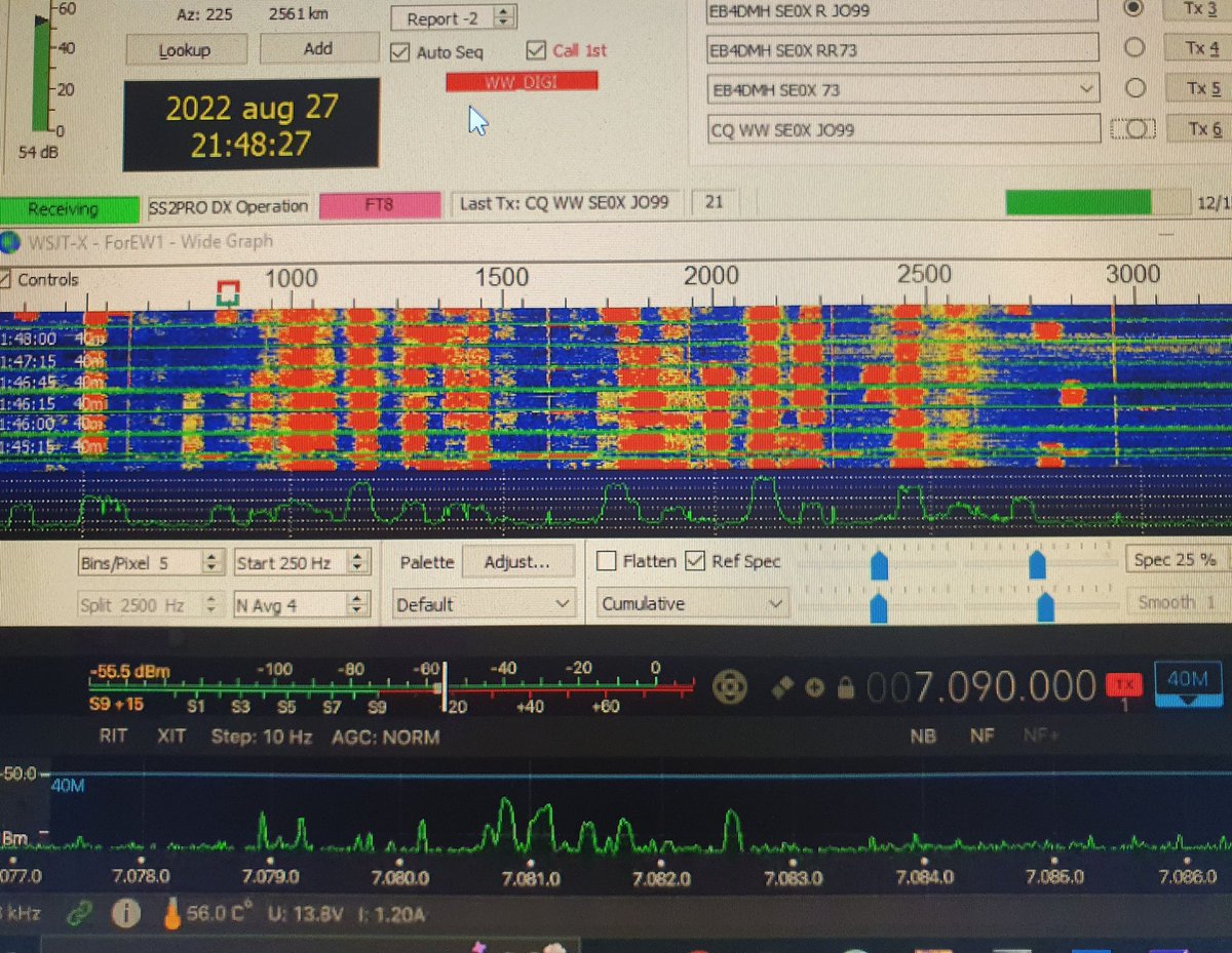 dd1mat's tweet photo. Some fun in the #cqww digi contest @SE0X #sunsdr #expertsdr #hamr https://t.co/zm44HSOw0a