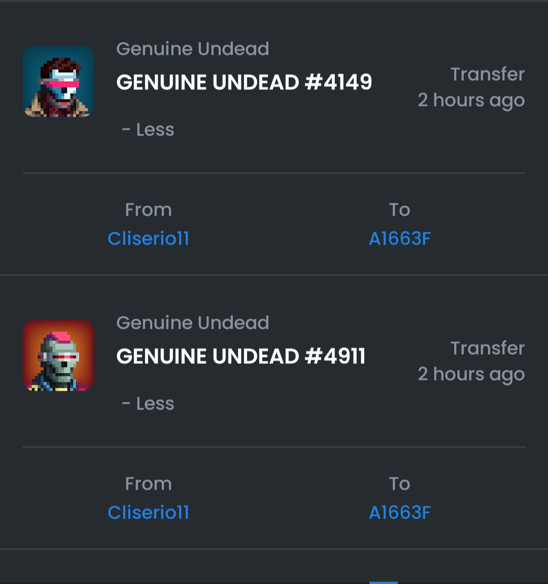 CliseriosCrypto's tweet photo. @GenuineUndead ATT Fam My dumbass recently connected my wallet to a site that I shouldn't have. Instantly my two Undead were taken from me. Be on the look out. I'm fucking so sad right now. Still be active until I can get back in. #GeniuneUndead #Riseandshine #GU #Undead https://t.co/35QECYOb4Q