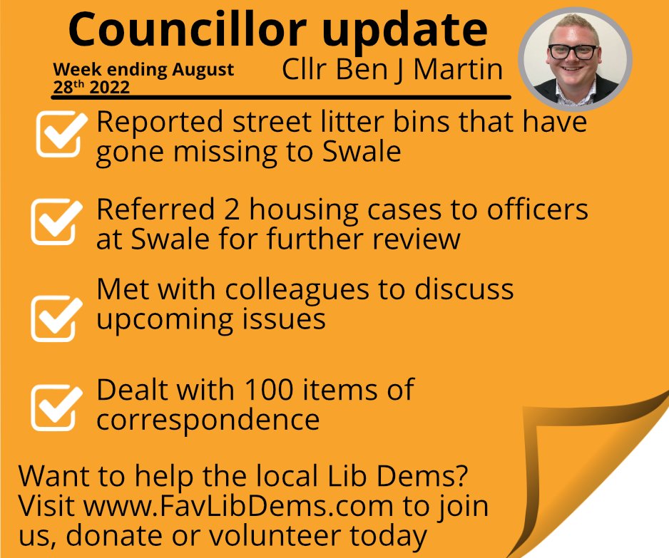 BenMartin_LD's tweet photo. A few of the things I've been up to this week. #Swale #workingforyou #watlingward #swale #kentlibdems #workinghardallyearround #swalelibdems #LibDems #sittingbourne #libdemcouncillor #Faversham #sheppey #weeklyupdate https://t.co/is0j14fOLo