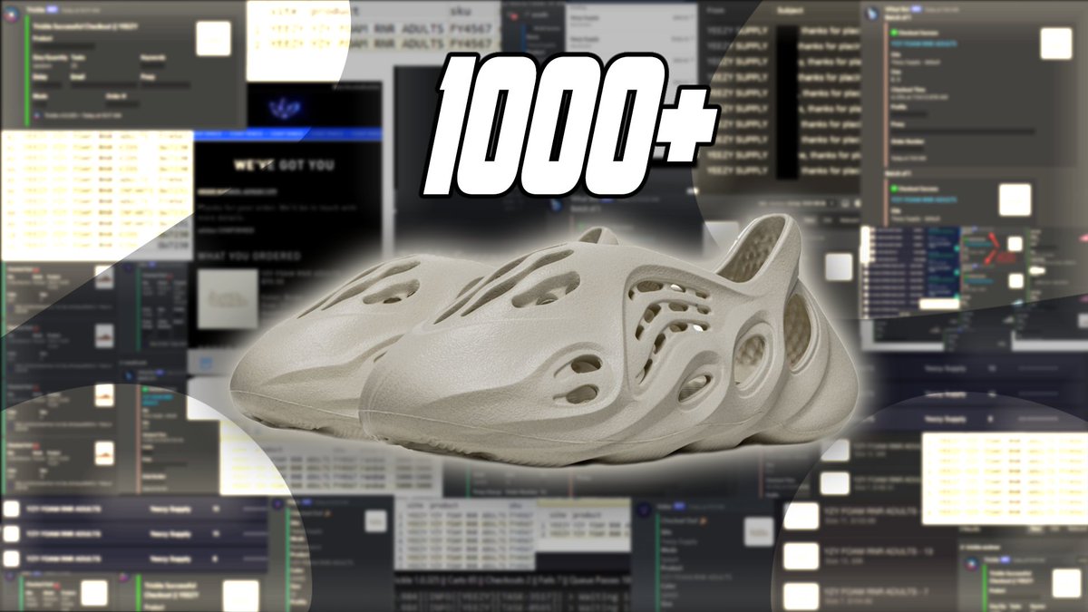 Jannnounts's tweet photo. Jannnounts users secured over 1000 pairs of Foams. 📈

Like + Retweet + Tag one of your friends who need some gmails for a chance of winning 10 Free OneClicks 🚨

Winners drawn in 72 hours🍀 https://t.co/UORHiP1hJY