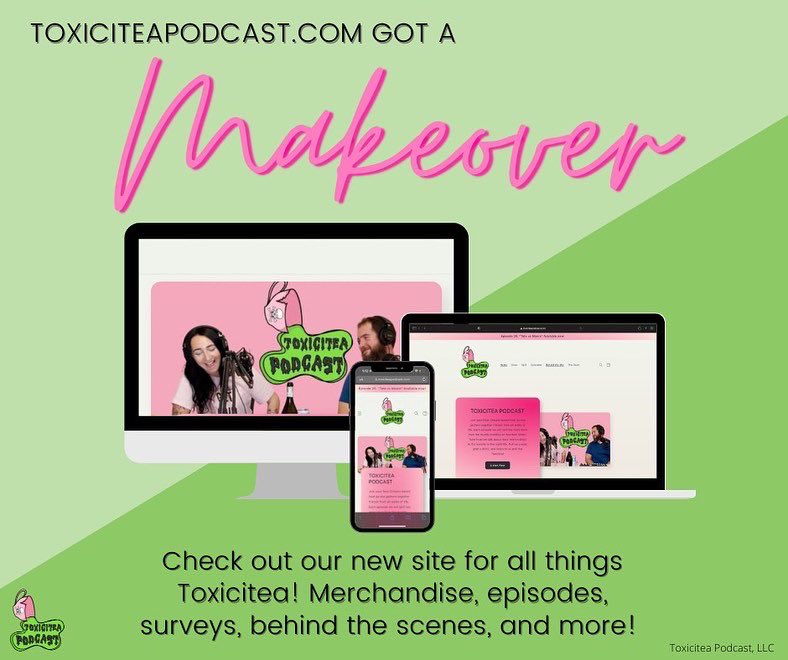 toxiciteapod's tweet photo. Did you check out our new site yet? Let us know what your favorite new merch item is after you finish signing up for our email list to stay updated on all things Toxicitea Podcast! https://t.co/OglZX0Wkcn