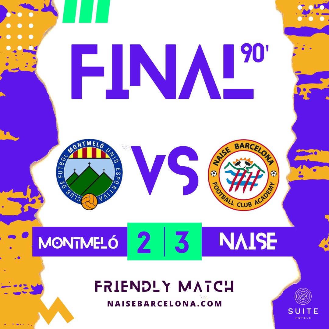 NAISEFC's tweet photo. 🔴 Final del Partit a Montmeló. El Primer Equip ha guanyat 2-3. 

🤝 Segona prova superada. Es comencen a notar els minuts a les cames...🌞

Seguim ‼️ #NAISE | #futbolcat https://t.co/t1QRbayfey