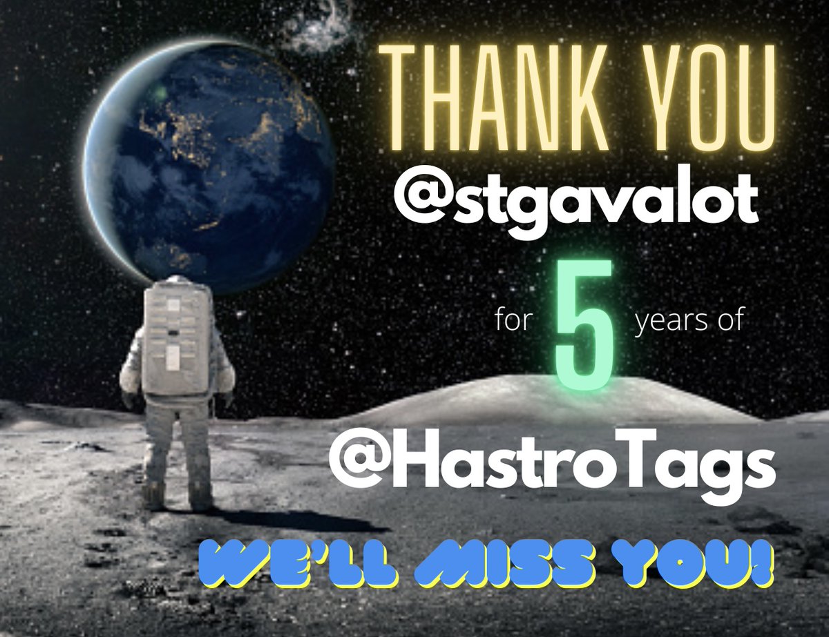 CalmDownTags's tweet photo. Thank you @stgavalot for 5 hilarious years of @HastroTags !!!😂We’ll miss you and hope you return soon!!💫✨#HowYouKnowItsTimeToGo https://t.co/m2YkjgVVGB