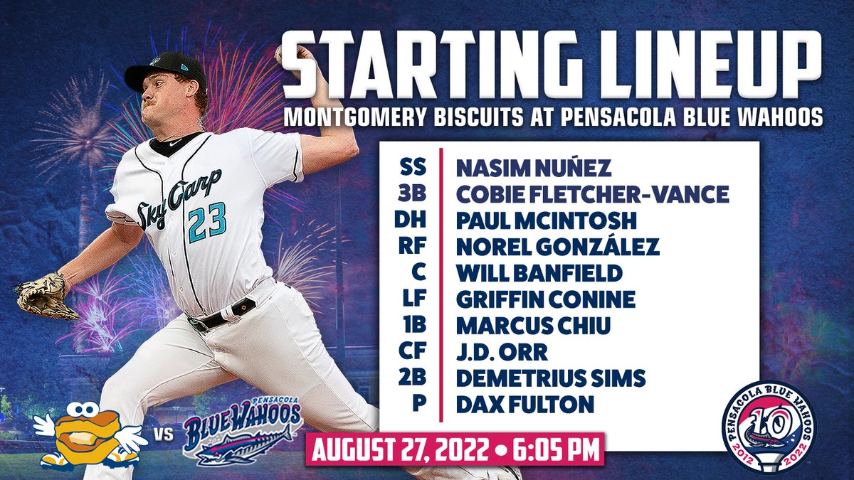 BlueWahoosBBall's tweet photo. Dax debut day.

Postgame fireworks thanks to @HillKellyDodge!

📻 @ESPNPensacola 
📺 @BlabTVPensacola 
💻 https://t.co/3jtlwrAzYj
🎟️ https://t.co/Yw5WwrNFpr https://t.co/olJm60Jxa7