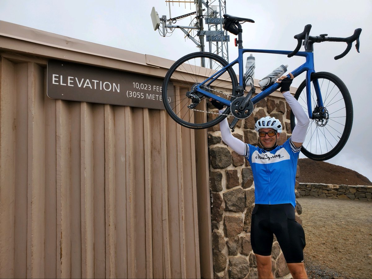 Not a bad way to start your <a href="/SiriusSummit/">Sirius Summit</a>! <a href="/DaveMHecker/">Dave Hecker</a> rode UP 10k feet, over 36 miles, to the top of the Haleakala volcano!