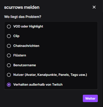 ntrsCannibal's tweet photo. Habe gehört Scurrows und Orangemorange haben beide einen Button auf ihren Twitch Kanälen, der sich "Melden" nennt. Wenn man diesen betätigt und auf "Verhalten außerhalb von Twitch" klickt. Bekommt man instant 50,000$ 😛 #Schmutzrows #Orangetischdecke https://t.co/JpZyLyhzxN