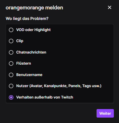 ntrsCannibal's tweet photo. Habe gehört Scurrows und Orangemorange haben beide einen Button auf ihren Twitch Kanälen, der sich "Melden" nennt. Wenn man diesen betätigt und auf "Verhalten außerhalb von Twitch" klickt. Bekommt man instant 50,000$ 😛 #Schmutzrows #Orangetischdecke https://t.co/JpZyLyhzxN