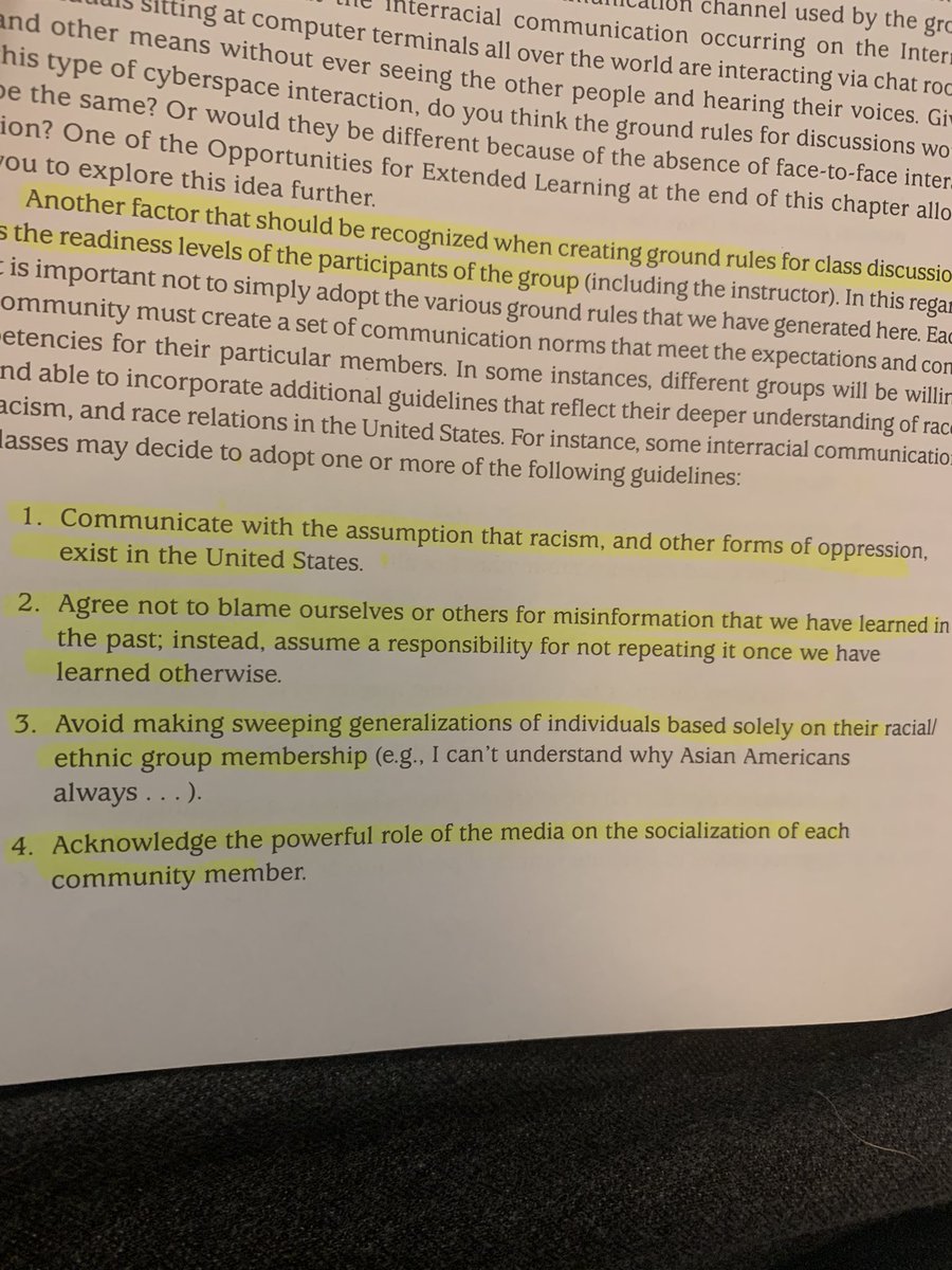 McErin2006's tweet photo. In today’s #phdlearning it became clear to me that my #interculturalcommunication class should honestly be mandatory content for every person living in the United States today. @UofNorthDakota https://t.co/Nyqt6h2PFM