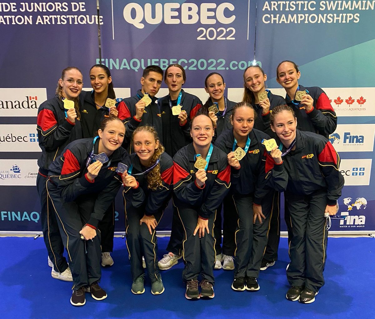 nataciocat's tweet photo. Campionat del Món Júnior #natacióartística 

🥇 CAMPIONES DEL MÓN en equip lliure!

➡️ La selecció, amb nedadores del @cnkallipolis @cngranollers i @CN_Sabadell, tanca la competició amb un or i una plata en les proves d'equip.

#artísticacatalana🔥 https://t.co/blPJKm8j00