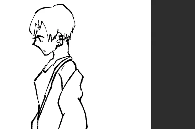 お迎え来た男士描いてたら寝ちゃった 