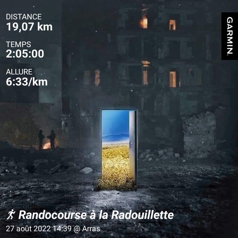 Randouillette en mode rando-course..
Belle organisation, fléchage et ravito au top.
Sans bénévole, pas de manifestations...
Merci à eux...
#garmin <a href="/VilleArras/">Ville d'Arras</a> #bestyesterday 
#randouillette