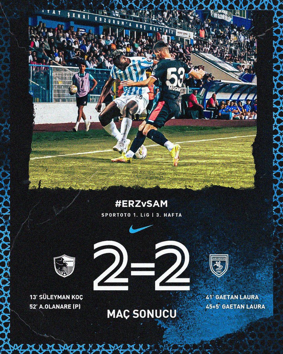 muhammedcevdet's tweet photo. Eğer soran olursa: 
“Her şeye ve hepsine rağmen #BirDadaşGibi mücadele etti dersiniz… 

Tebrikler takım! 
Tebrikler #Erzurumspor https://t.co/uXTabtZ0lQ