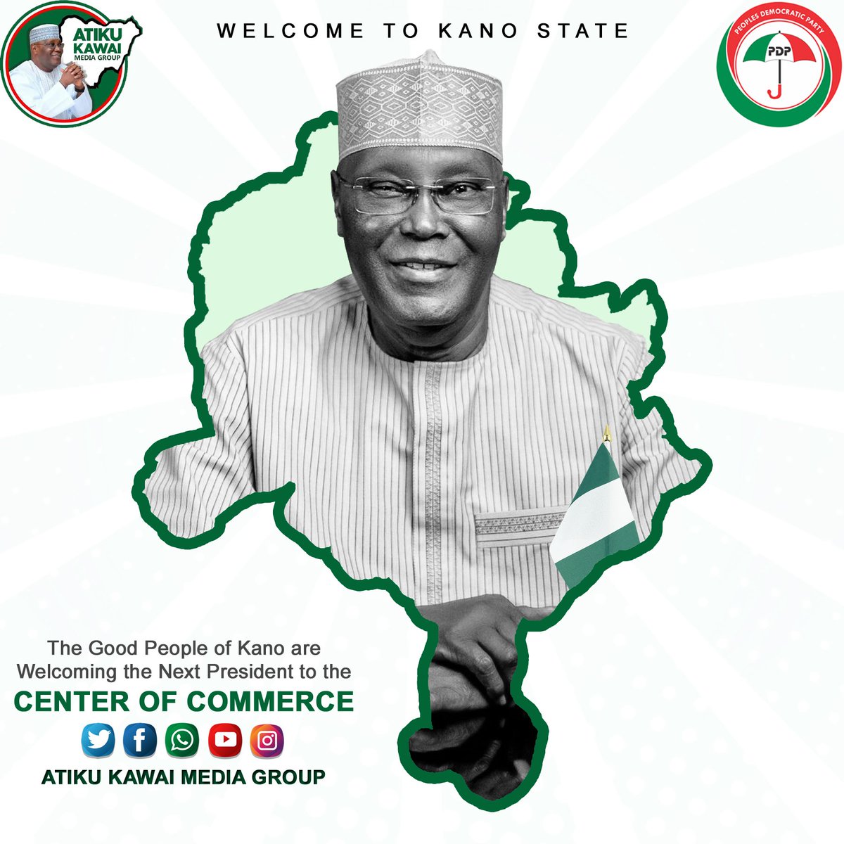 AtikuKawai_MG's tweet photo. The good people of Kano are filled with joy as they anticipate the coming of H.E Atiku Abubakar GCON, tomorrow Sunday.

#AtikuInKano
#AtikuOkowa2023
#AtikuKawai https://t.co/KXjISrNryT