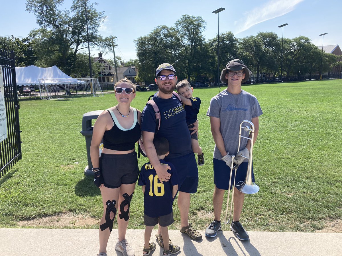 alfposner's tweet photo. Look who is at Elbel Fiekd with the Michigan Marching band! (Dylan Young and Lucy Knas….class of 2022!) https://t.co/zVGaibDLo0
