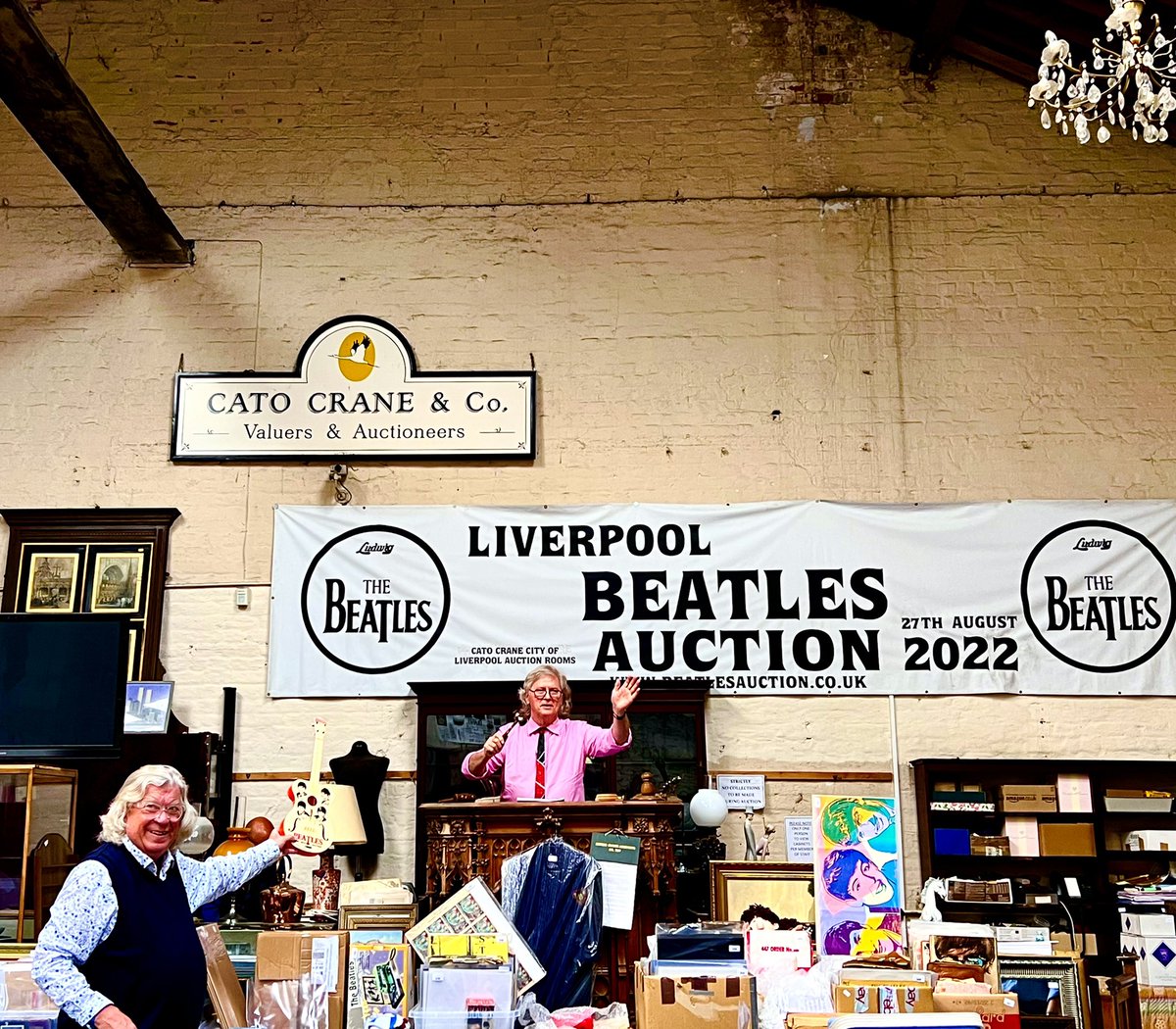 CatoCrane's tweet photo. A Great #Day with John Crane & The #Beatles Shop, #Liverpool Beatles Auction 2022 at Cato Crane’s Fine Objects City of Liverpool #Auction Rooms - Geoff #Emerick’s Personal #Piano & Photo is Still Available ☎️ 0151 342 2321 for Details @thebeatles @heswallmagazine @AbbeyRoad #UK https://t.co/7GJjGGeUyY