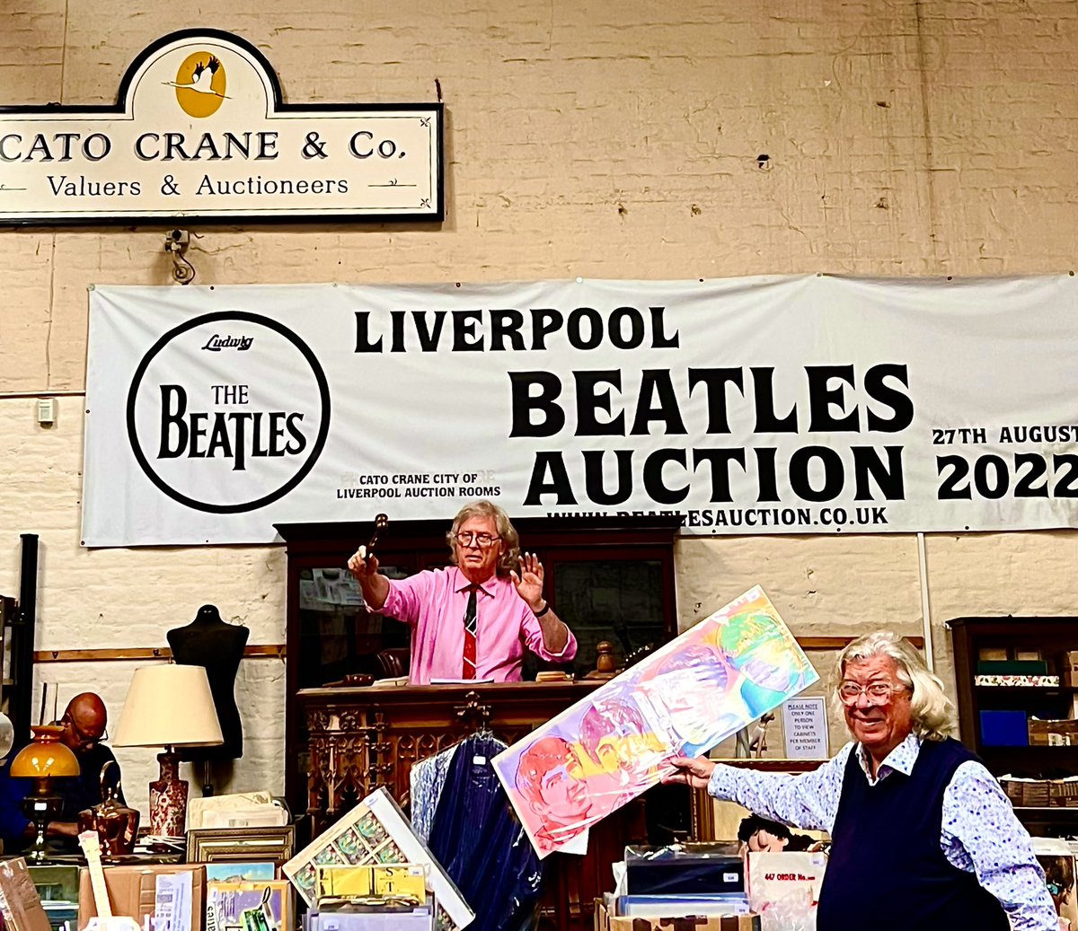 CatoCrane's tweet photo. A Great #Day with John Crane & The #Beatles Shop, #Liverpool Beatles Auction 2022 at Cato Crane’s Fine Objects City of Liverpool #Auction Rooms - Geoff #Emerick’s Personal #Piano & Photo is Still Available ☎️ 0151 342 2321 for Details @thebeatles @heswallmagazine @AbbeyRoad #UK https://t.co/7GJjGGeUyY