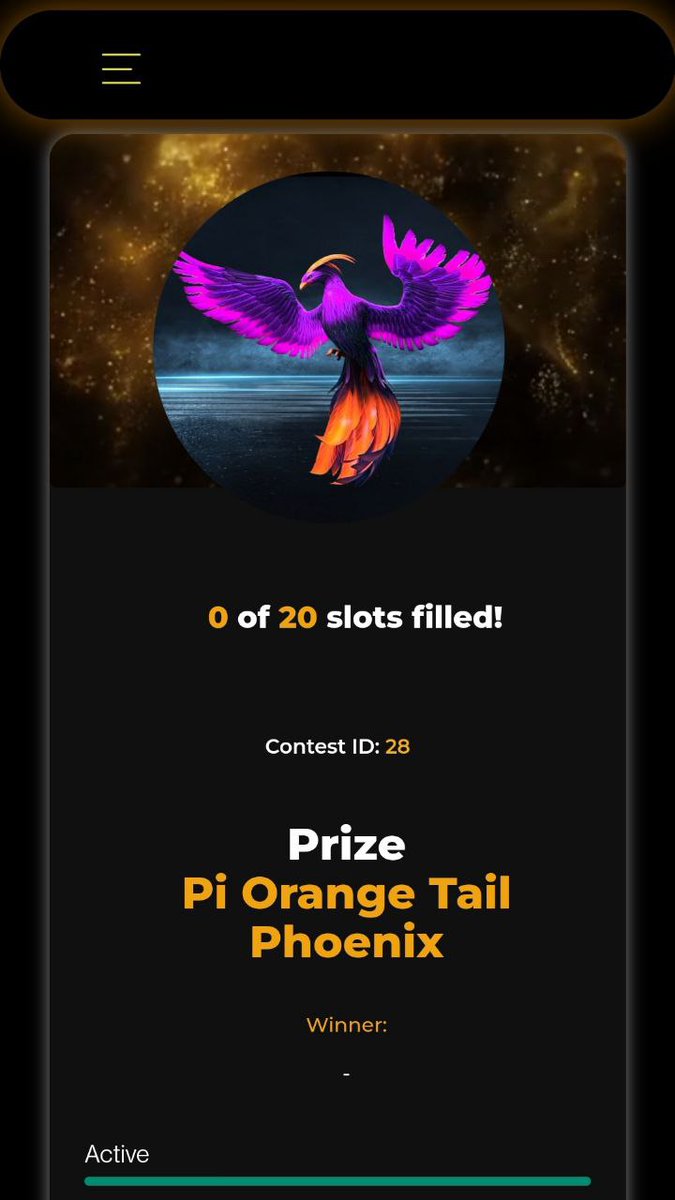 ❎ Competition is LIVE ❎

Rare <a href="/PiProtocol/">Pi Protocol is now STBL</a> Orange Tail
Phoenix NFT🔥

✅Only 20 tickets available
✅0.25 BNB per ticket

💡Orange Tail Phoenixes have the 
highest staking points and can fly in 
the upcoming Pi-Metaverse!

👉 Grab a ticket at dapp.oir.finance 
Good Luck ❗