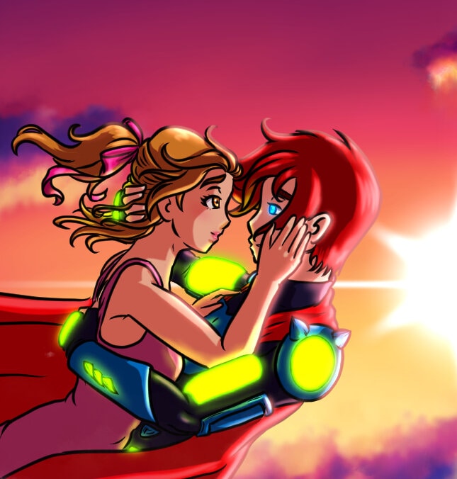 StarstreamTM's tweet photo. We saw you looking 😉What do you think of our new look? Chapter 8: Take It Off is available now to the public for viewing!

Art by: 
@Phinxy1 

#Starstream #CobaltGuardian #JudeSkylark #EmilyGrey #Superhero #AutismAwareness #Hero #Heros #Webtoon #CanvaArt 
https://t.co/j73OuqFoo9 https://t.co/obdEqaB4cn