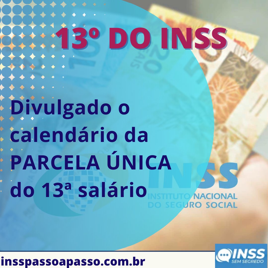 InssPassoaPasso's tweet photo. 🔴 INSS divulga o calendário da PARCELA ÚNICA do 13ª salário. Confira

🔴 LINK NOS STORIES PARA CLICAR.

https://t.co/dH5LggrcRr

#insspassoapasso https://t.co/inngtv917Q