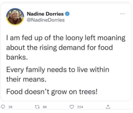 GoNad #Dorries is trending because those horrible people keep reposting this classic tweet. 

#ThickLizzy may well be the clever one.