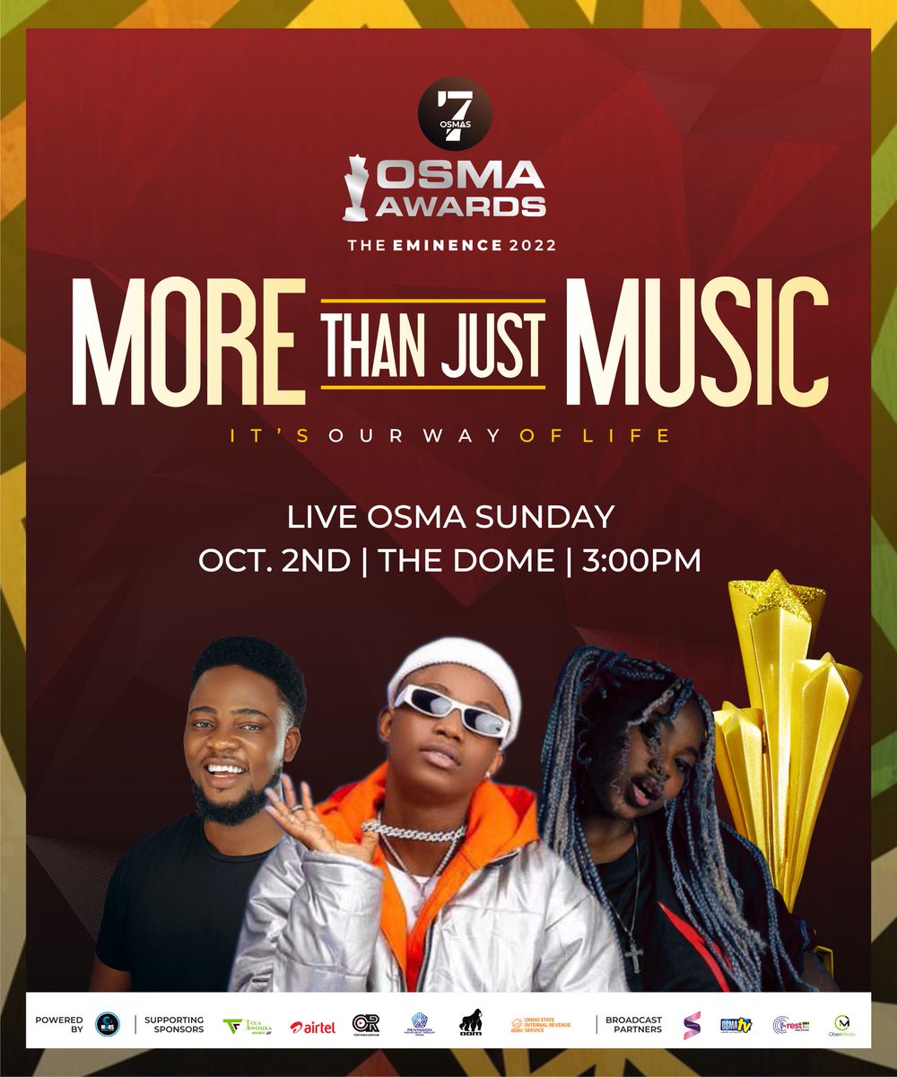 Music is our way of life! Get ready for the 7th OSMA Awards. @the_osmass 

Powered by @marspromoinc 

#7thosmas
#OSMATV