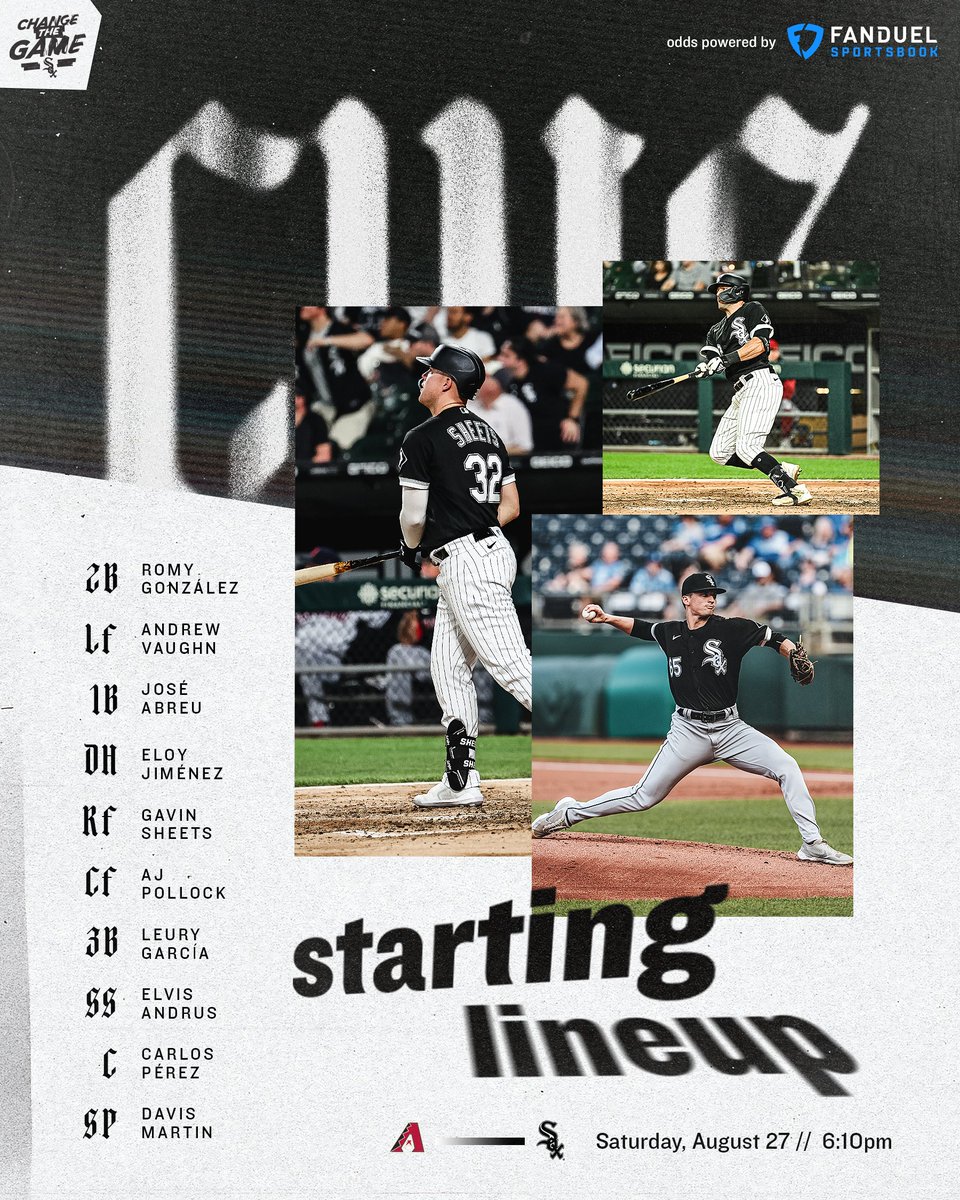 Chicago White Sox On Twitter Tonight s WhiteSox Starters At 