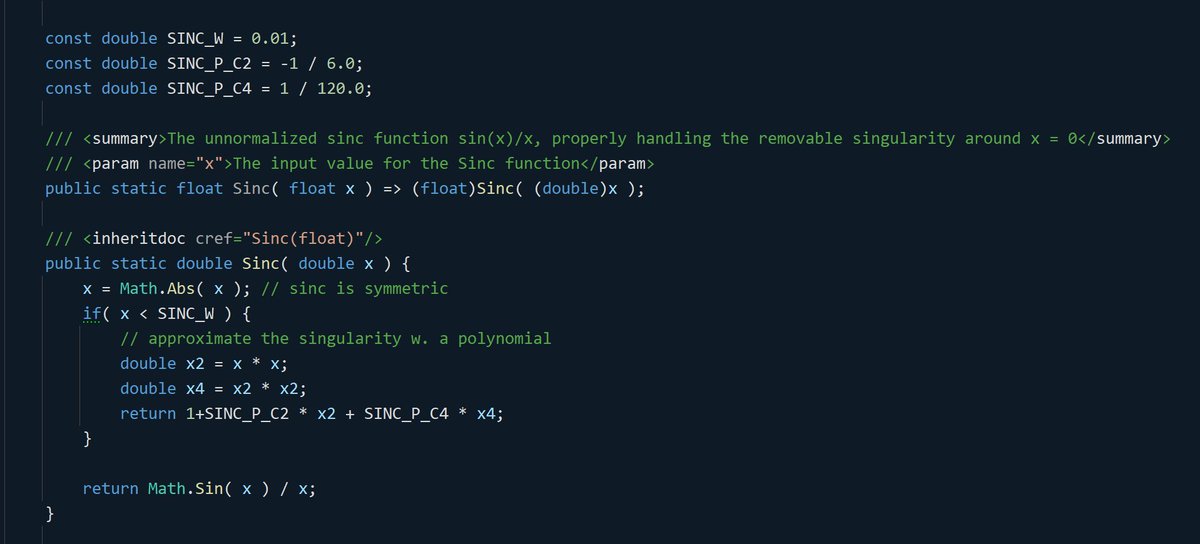 here's a neat example of how math and code can diverge in its purpose ...