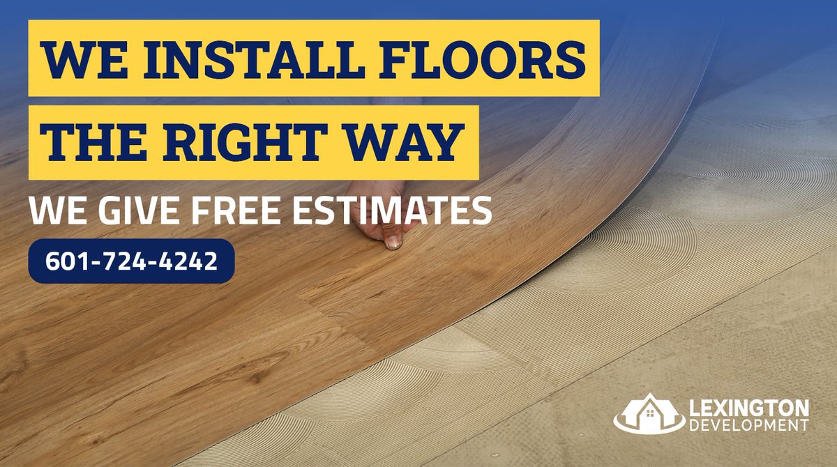 Let's give you perfect vinyl flooring without repeating patterns and uneven surface problems.

Call us at 601-724-4242 or visit lexingtondev.com to get a free floor installation quote.

#Handyman #Service #Mississippi #repair #JacksonMS #DIY #flooring #rehab #LexFixIt