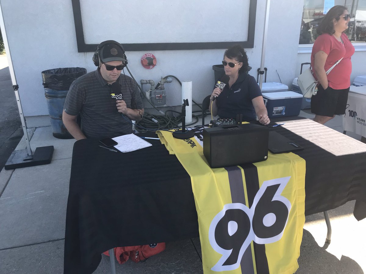 sullyjunior6's tweet photo. Jennifer @CHFHope on air with Taz @FM96Rocks at Empire Auto Group awaiting the arrival of the #StanleyCup with @43_Kadri https://t.co/oQxcA9PMcj