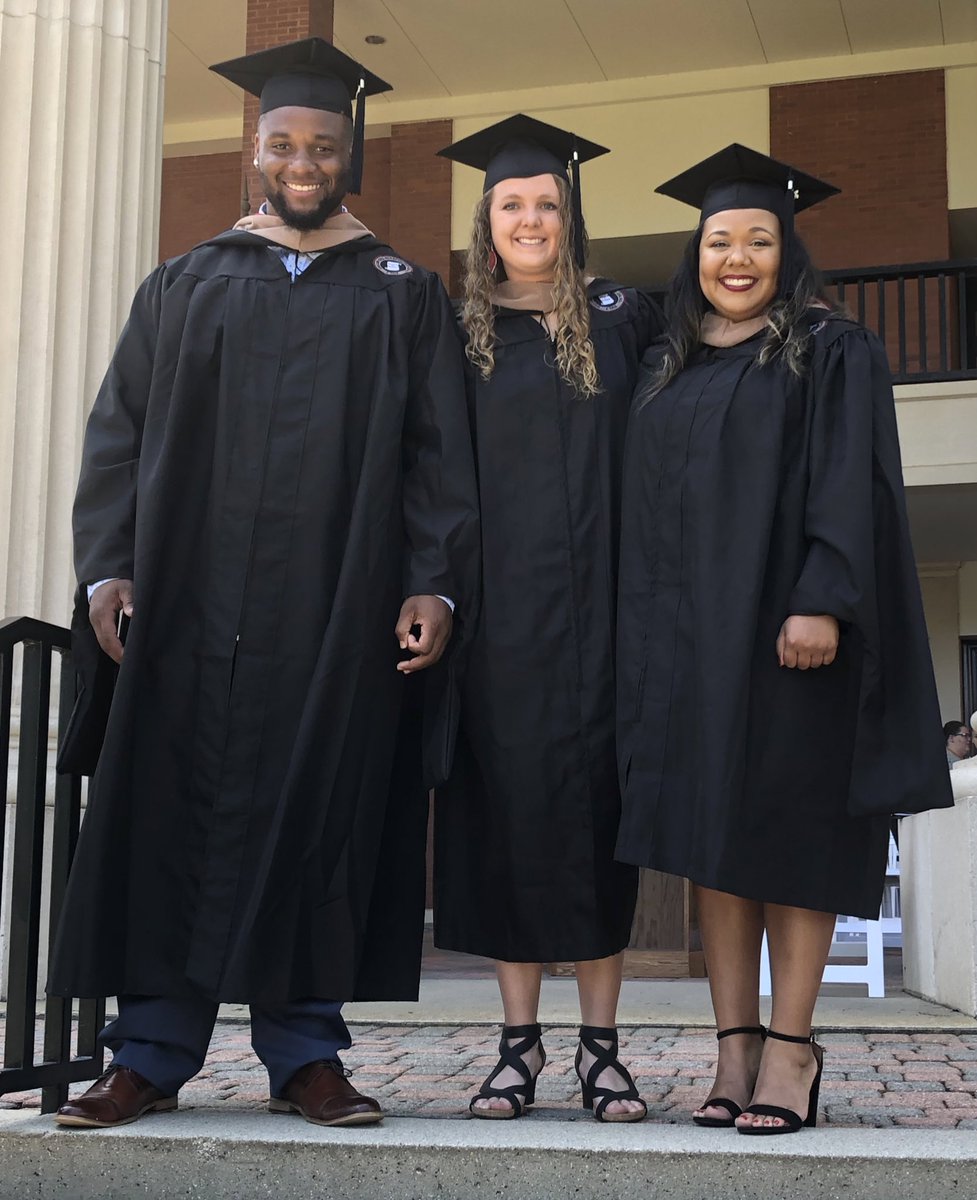 NewberrySports's tweet photo. We could not be more proud of these three! Ty'Ran Dixon, Hannah Towery and Justina Teale are all part of Newberry College's first ever class to graduate with a Master of Science in Organizational Development &amp; Leadership! https://t.co/kpJSB5oLE8