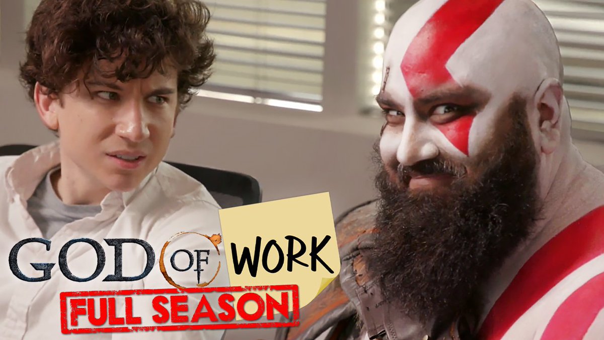Completionist's tweet image. This is God of Work - our six episode sketch series.  You can watch the whole thing RIGHT NOW on my YouTube Channel.  It'll hit TV very soon.  youtu.be/TqtUU9mmW1I This came from a place of love and passion.  Lets hope for a season 2!