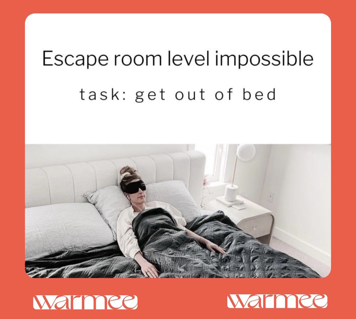Mywarmee's tweet photo. How long would it take you to beat this escape room if you were comfy under Warmee’s wifi heated blanket?
-
-
-
-
-
#Warmee #Mywarmee #cozy #heated #comfy #blanket #heatedblanket #electricalblanket #sleepbetter #smarthome #bettersleep #heatedthrow #sustainability #warmblanket https://t.co/pQIcDWuO55
