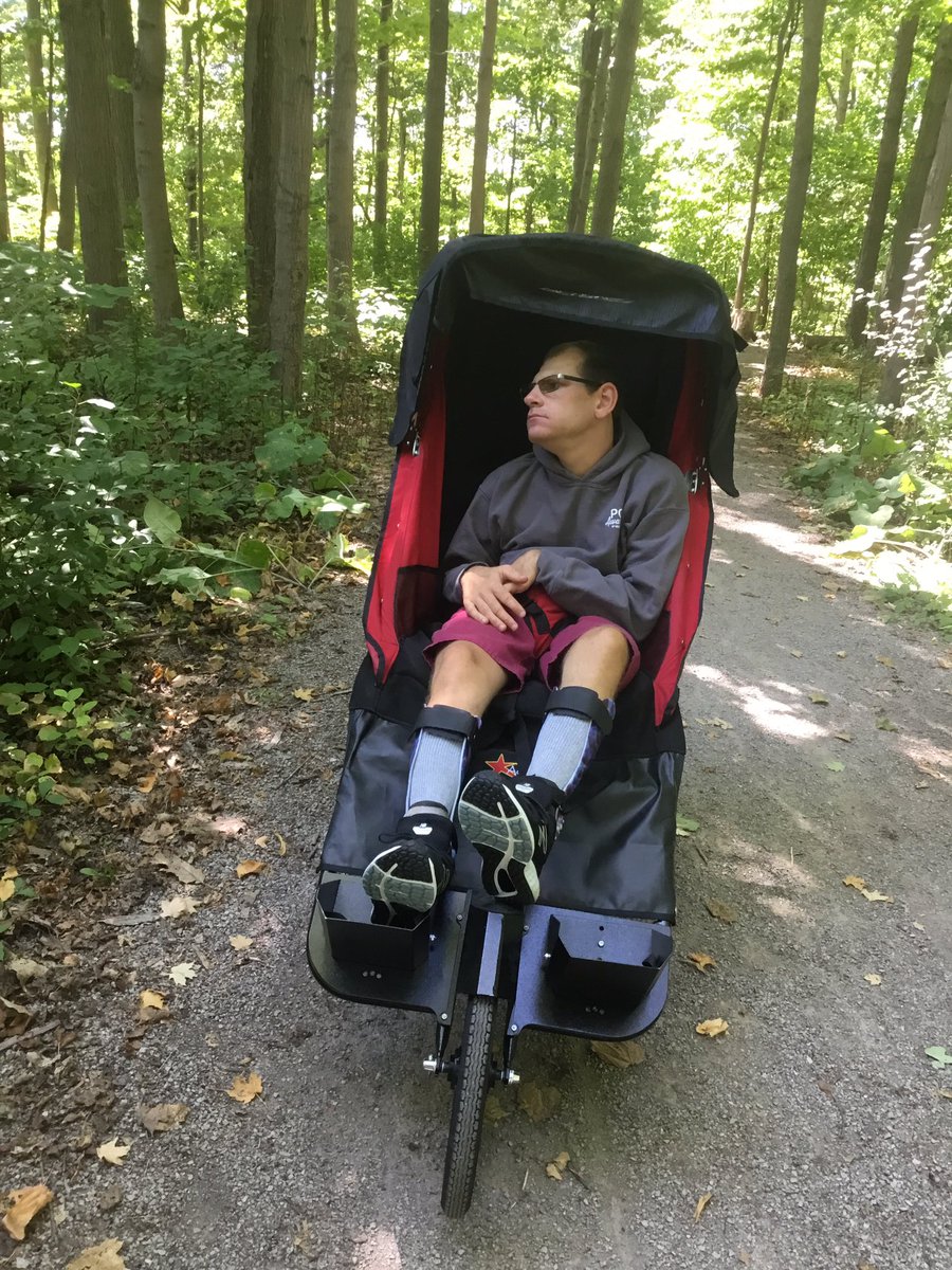 tffortytwo's tweet photo. We have been waiting all summer for this moment - a boy free to explore the forest #axiom #EramosaKarst #accessiblenature https://t.co/cbPcjt33OX