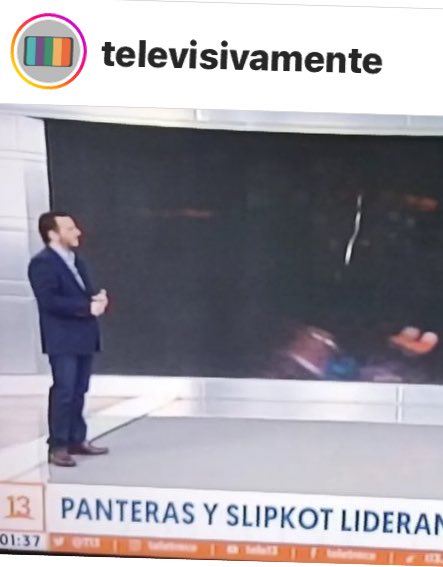alfaxis's tweet photo. Se superaron @canal13
Grax #Televisivamente #KNOTFEST
#Panteras #Slipkot https://t.co/1uCQeUgwb7
