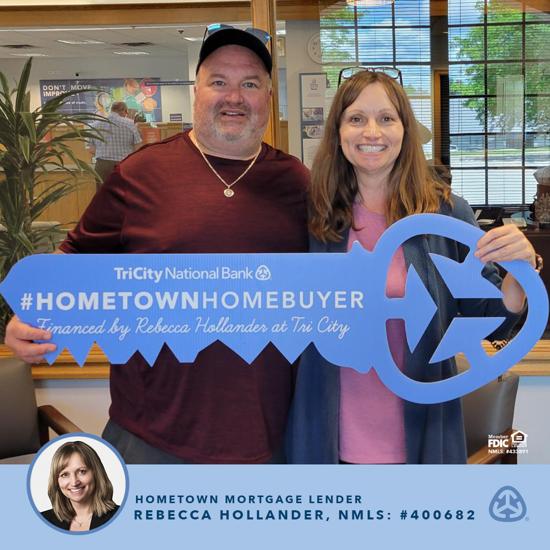 TriCityNatBank's tweet photo. Great work by our hometown mortgage lender, Rebecca Hollander, on closing yet another home loan for a happy customer. Reach out to Rebecca at our Waukesha branch to discuss financing your dream home >> https://t.co/8DASo1FgdX

Member FDIC. Equal Housing Lender. NMLS: #433891 https://t.co/ETMShKThEm