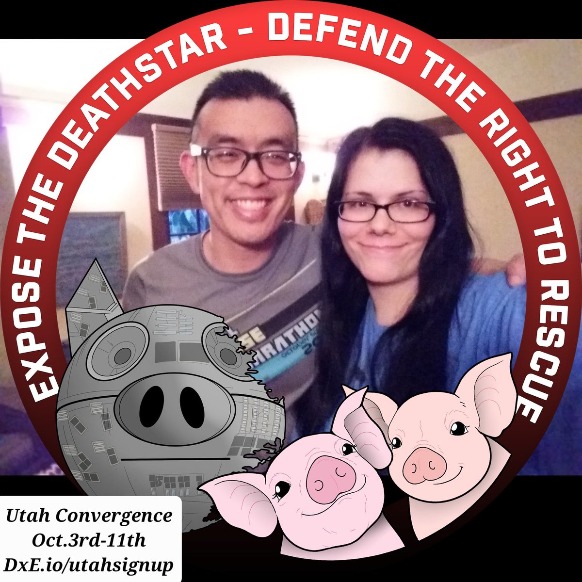 ChloeLeffakis's tweet photo. Join the #UtahConvergence from 10/3-10/11. Support #WayneHsiung, #PaulDarwinPicklesimer, &amp; the #RightToRescue
Register or re-register:
https://t.co/rhznVJxtvC
Event page:https://t.co/i835Vsjoh5
#OpenRescue #AnimalRescue #SmithfieldTrial #DxE #DirectActionEverywhere
#NewProfilePic https://t.co/ttYy3vNpa5