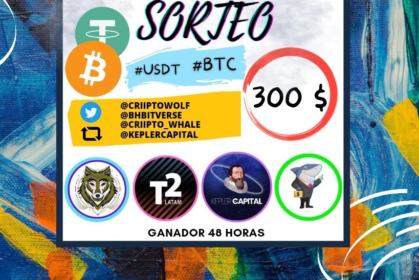 C R I P T O 💲 W O L F 🕵️ (@criiptowolf) on Twitter photo 🔥🔥 𝐒 𝐎 𝐑 𝐓 𝐄 𝐎 🔥🔥
🚨 Quieres ganar 𝟯𝟬𝟬$ #USDTether #BTC
Para participar
- 🔄 al tweet
- Sigue <a href="/CriiptoWolf/">C R I P T O 💲 W O L F 🕵️</a> @T2LATAM
- Sigue <a href="/criipto_whale/">CRIPTO WHALE 🐋</a> <a href="/KeplerCapital/">Kepler Capital</a>
Ganador será anunciado en 48 horas
*Más opciones de ganar si mencionas amigos y ♥️
Suerte🍀 🔥🔥 𝐒 𝐎 𝐑 𝐓 𝐄 𝐎 🔥🔥
🚨 Quieres ganar 𝟯𝟬𝟬$ #USDTether #BTC
Para participar
- 🔄 al tweet
- Sigue <a href="/CriiptoWolf/">C R I P T O 💲 W O L F 🕵️</a> @T2LATAM
- Sigue <a href="/criipto_whale/">CRIPTO WHALE 🐋</a> <a href="/KeplerCapital/">Kepler Capital</a>
Ganador será anunciado en 48 horas
*Más opciones de ganar si mencionas amigos y ♥️
Suerte🍀