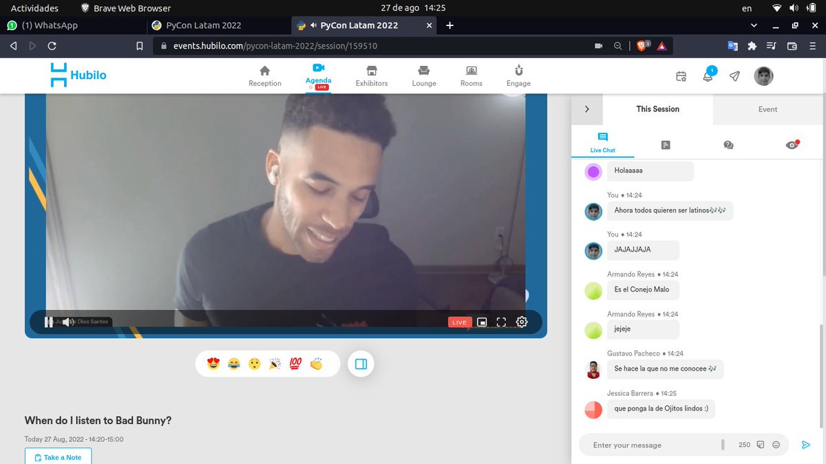 learner_14's tweet image. Mi charla, no me escondo JJAJJJAJA @jdiossantos
#PyConLatam22 #Python