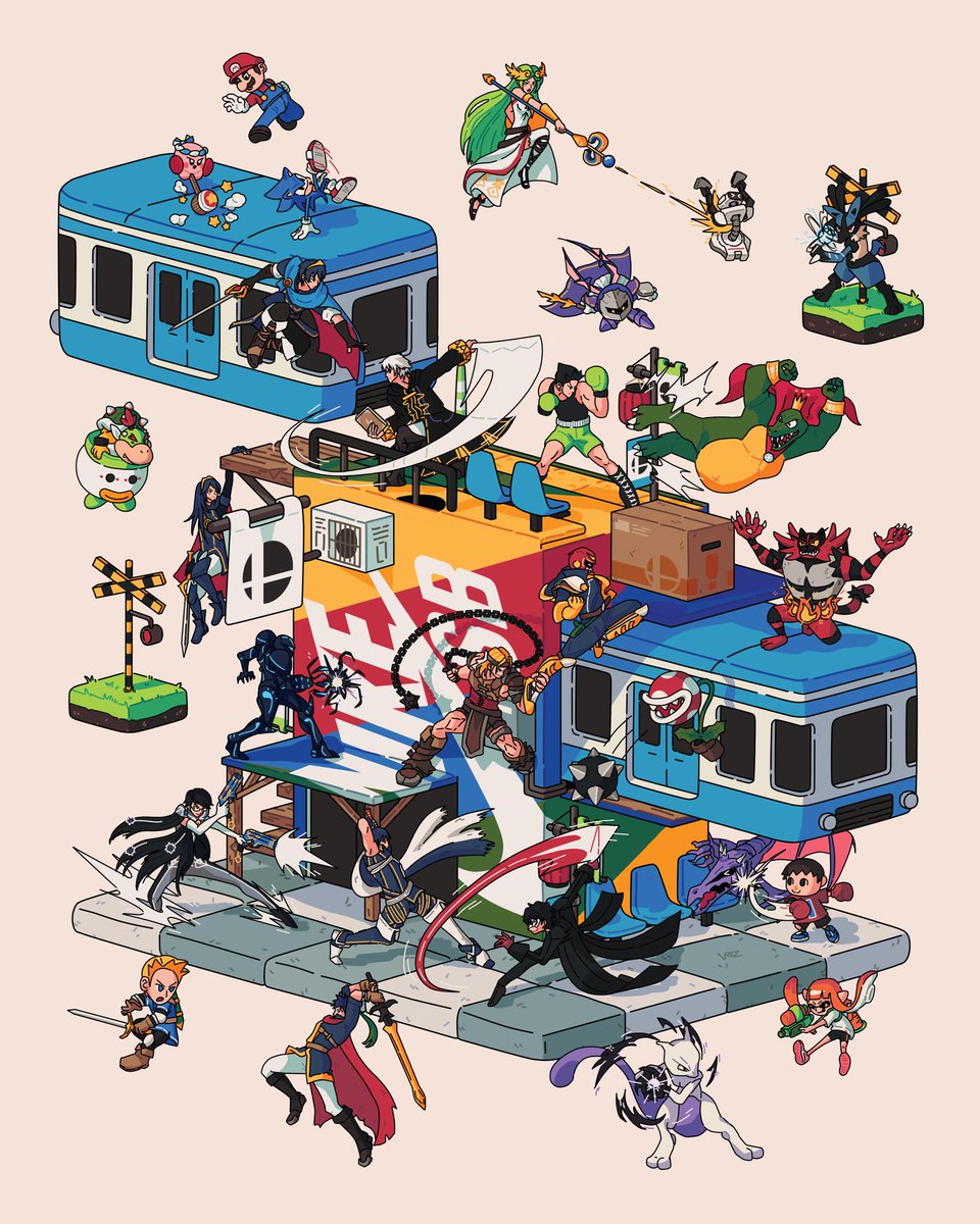 vyfam's tweet image. Nike SB x Super Smash Bros. Vol 1:
TRAIN STATION BRAWL 🚃👊🏼💥