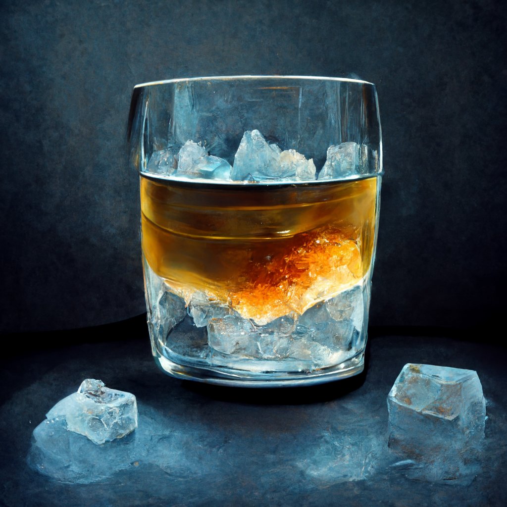 Imagine A glass of double whisky with ice