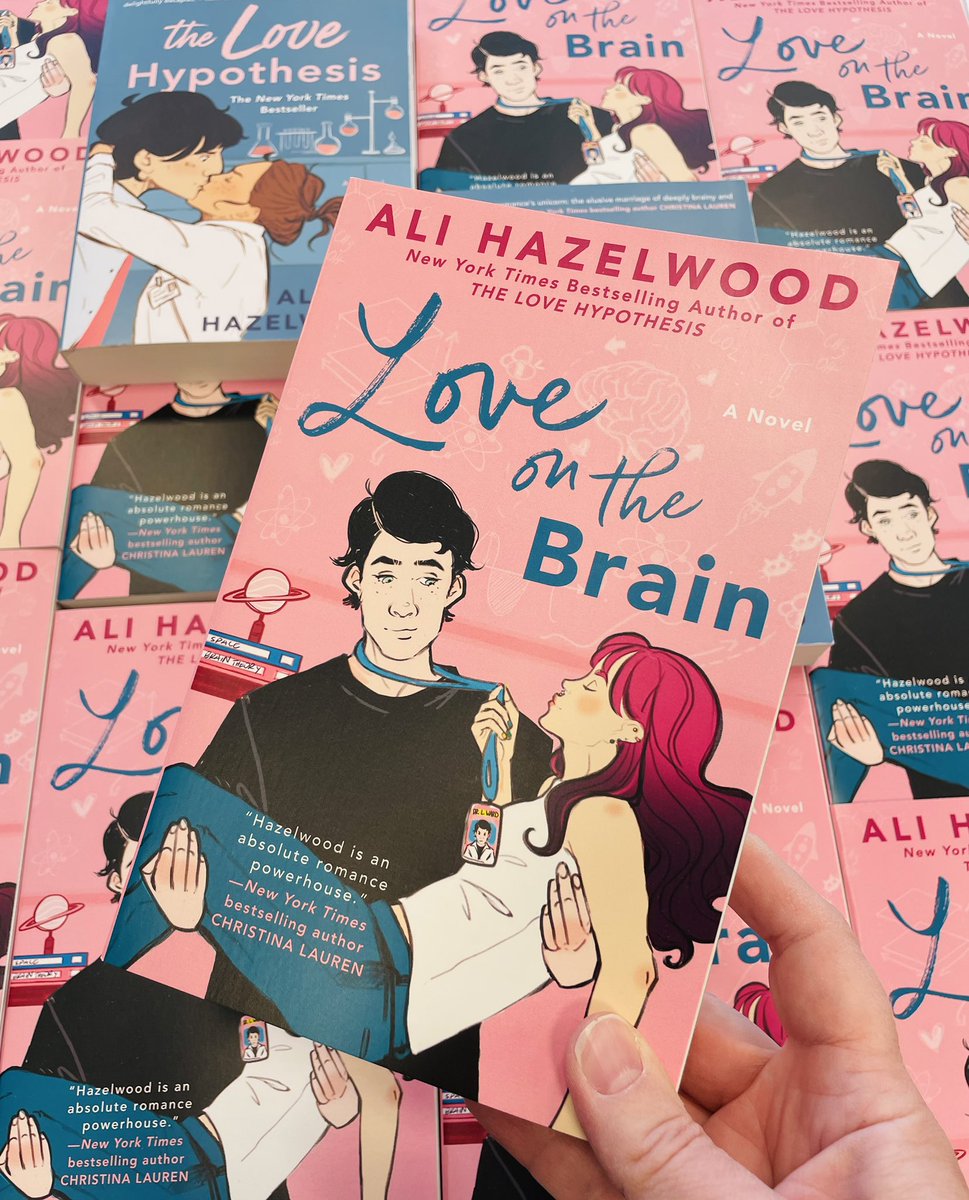 We’ve got Love on the Brain. If you were a fan of The Love Hypothesis you are going to love Ali Hazelwood’s new book! Ali Hazelwood is a neuroscientist and her lead female characters are women in the STEM fields. Who doesn’t love a smart, fun rom com? #BookTwitter #booktwt
