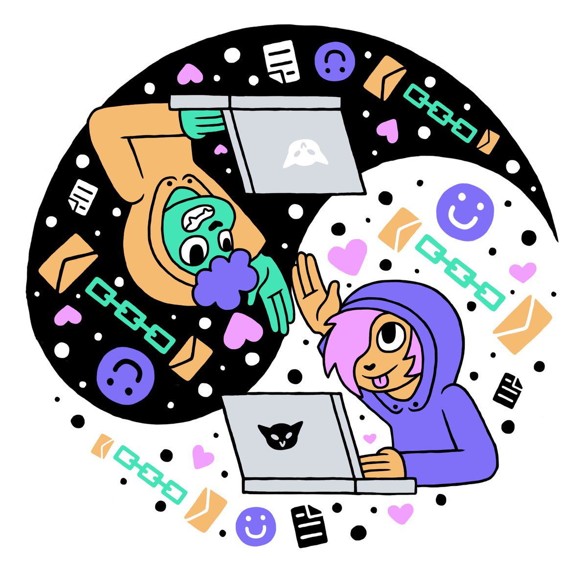 #3 YIN YANG

Totally forgot to finish posting all of the artwork we did for Wizard Amigos! This one was loosely inspired by the Yin Yang symbolism and the effects of collaborative p2p communities. 💜👁💜👁💜👁💜👁💜