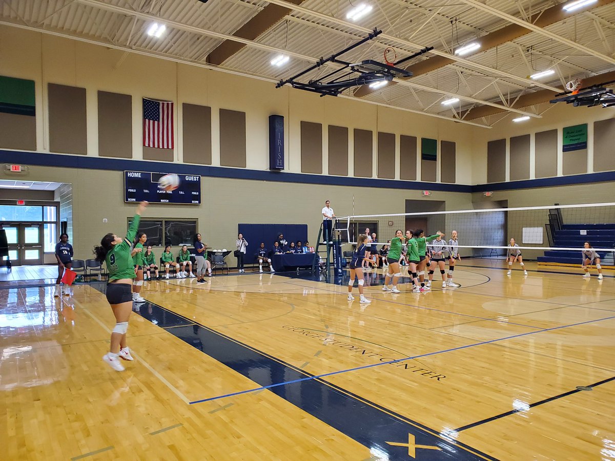 NDAcademyGA's tweet photo. Varsity Girls Volleyball in action at home in the Serves You Right Tournament today. Games go until 5:00 pm in the George Student Center! https://t.co/EsMWZQig0j