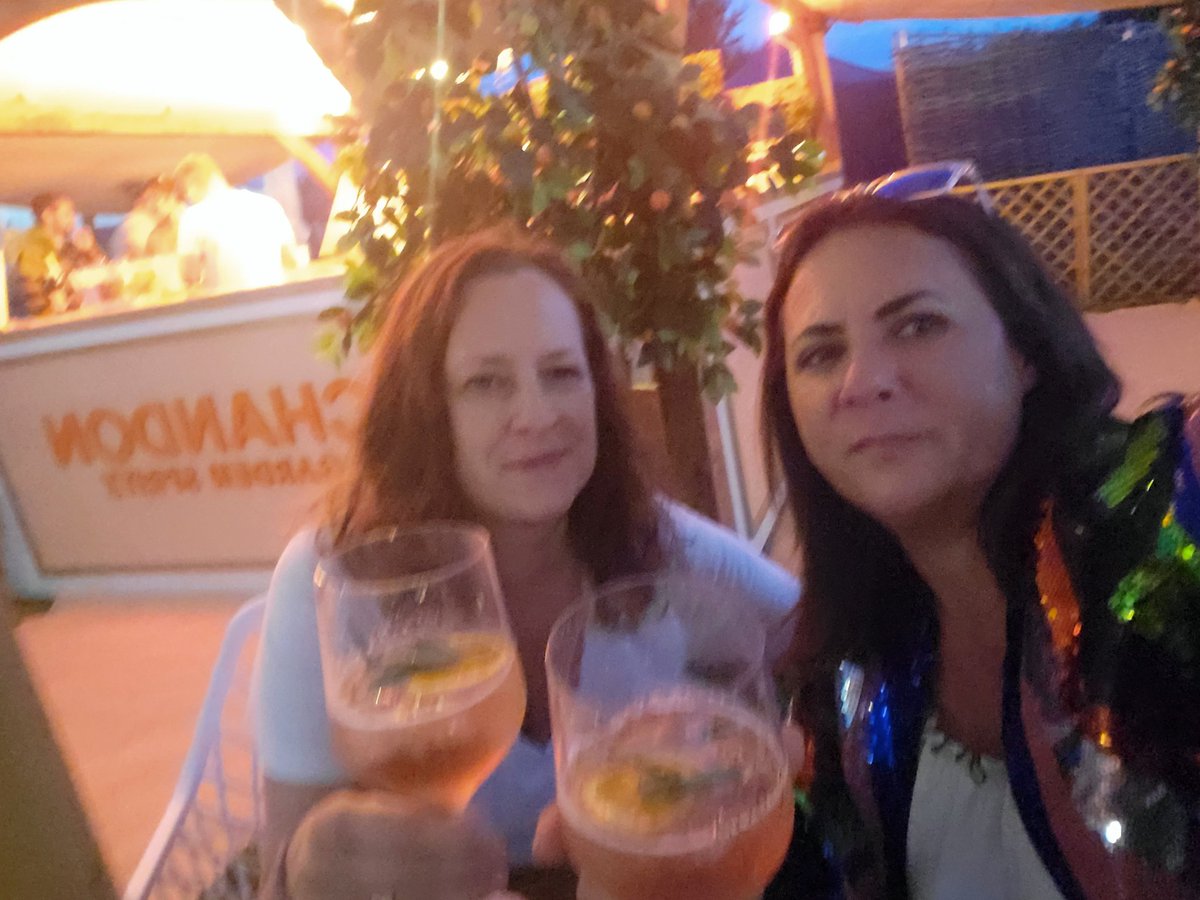 The obligatory spritzer at a festival.... living my best life, with the loudest glitter jacket I could find......ever!!!!